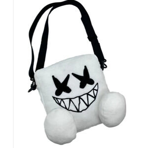 Marshmellow Grin Plush Crossbody Bag